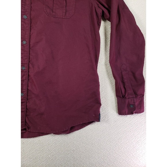 Guess Shirt Mens XL Purple Long Sleeve Button‎ Up Double Pocket Casual Wear - Picture 4 of 9